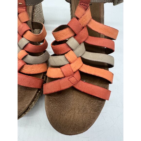 Cobb Hill by New Balance Womens Strappy Sandals 10M Orange Wedge Slingback Y2K - Picture 5 of 12
